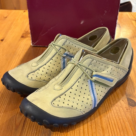 Privo Beige and Blue Flats tequini pear - Picture 3 of 13